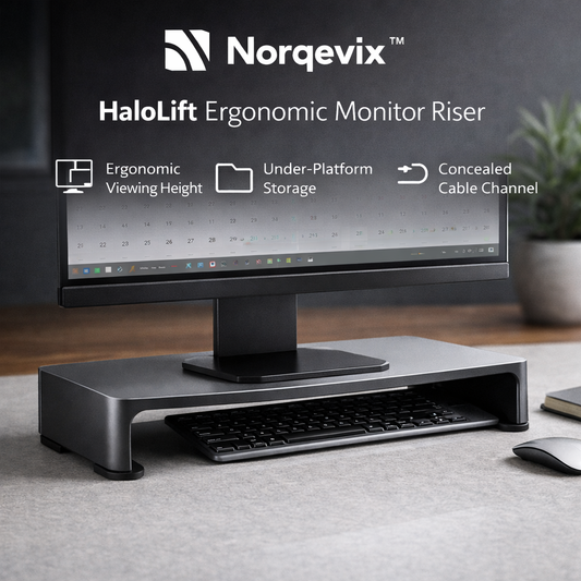 Norqevix™ HaloLift Ergonomic Monitor Riser