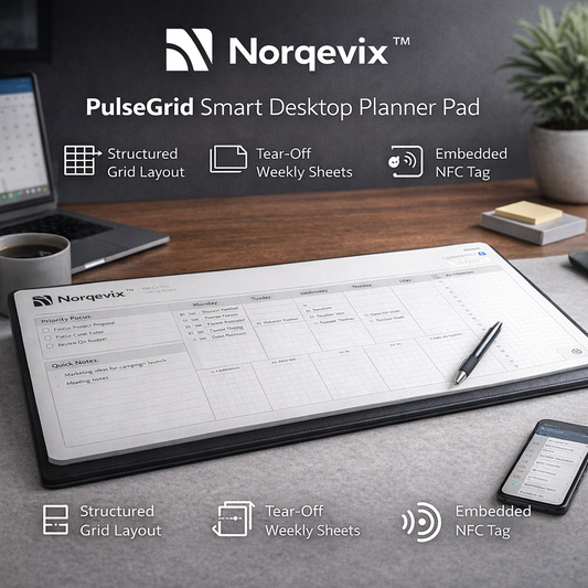 Norqevix™ PulseGrid Smart Desktop Planner Pad